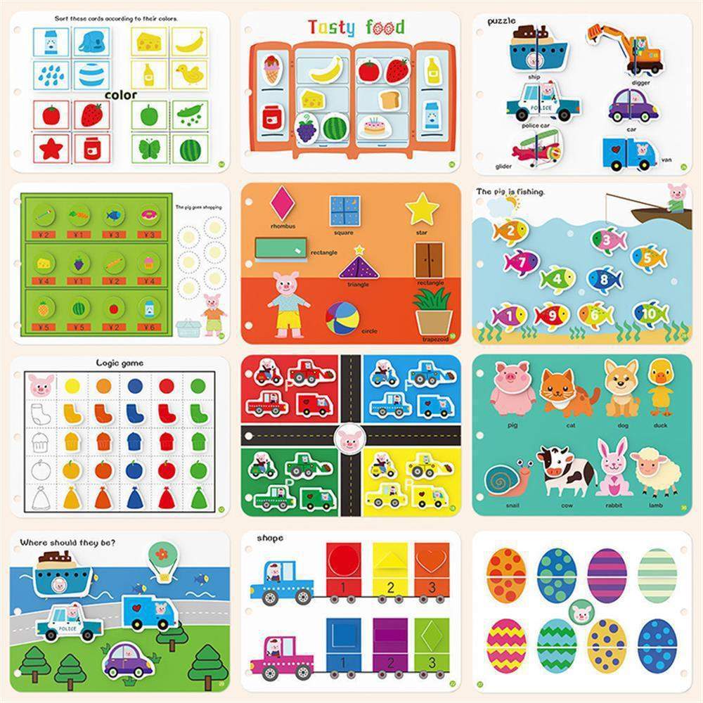 Montessori Paste Quiet Book Children Toy Paste My First Busy
