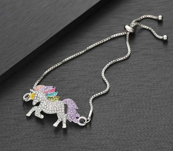 Unicorn Enamel Bracelet for Kids' Decorative Wear