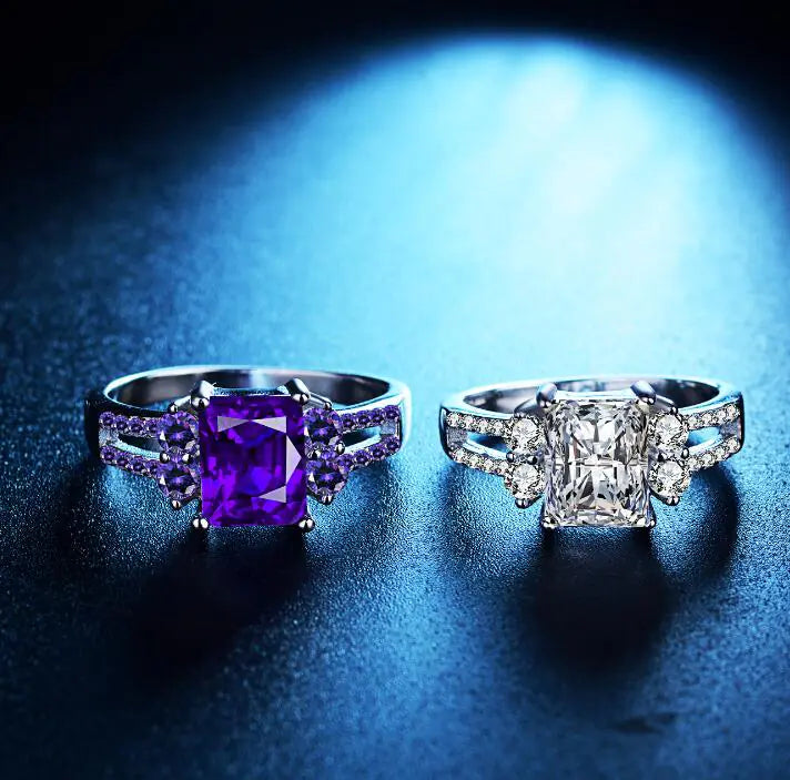 Purple Diamond Ring