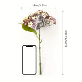Silk Hydrangea Stem - Elegant Artificial Floral Decor