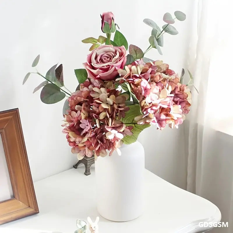 Silk Hydrangea Stem - Elegant Artificial Floral Decor