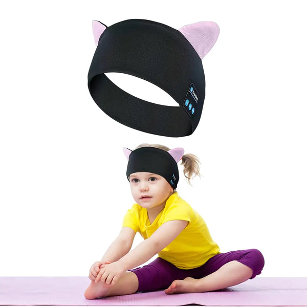 Kids Headphones True Wireless Headband AdjustableWireless Sports Headphones for Kids with Ultra-Thin HD Stereo Speakers for BoysGirlsSleepingSchoolAir travelSmartphonesTablet