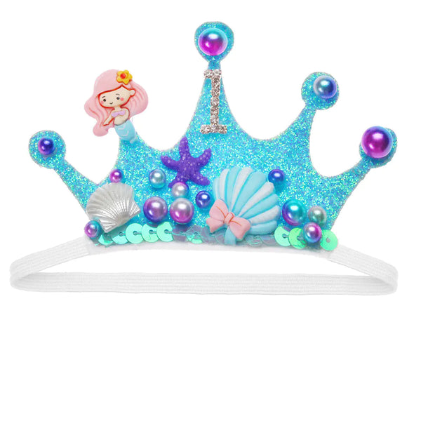 Mermaid Glitter Crown Headband for Kids (Factory Made)