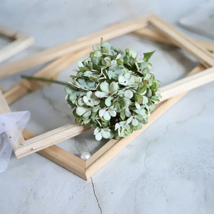 Silk Hydrangea Stem - Elegant Artificial Floral Decor