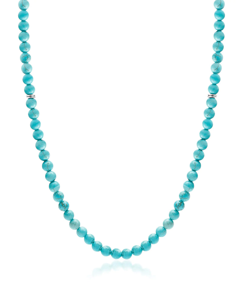 Turquoise Necklace for Men Mens Beaded Necklaces Jewelry for Men Dad Gifts Birthday Gifts for Men