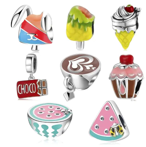 S925 Silver Beads DIY Bracelet Accessories for Kids