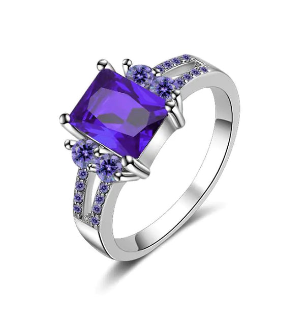 Purple Diamond Ring